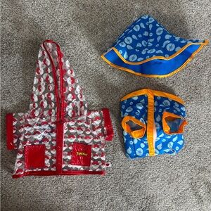 NWT Build-a-Bear Pokémon Squirtle Rain Coat Pokemon Clothes Build A Bear Jacket